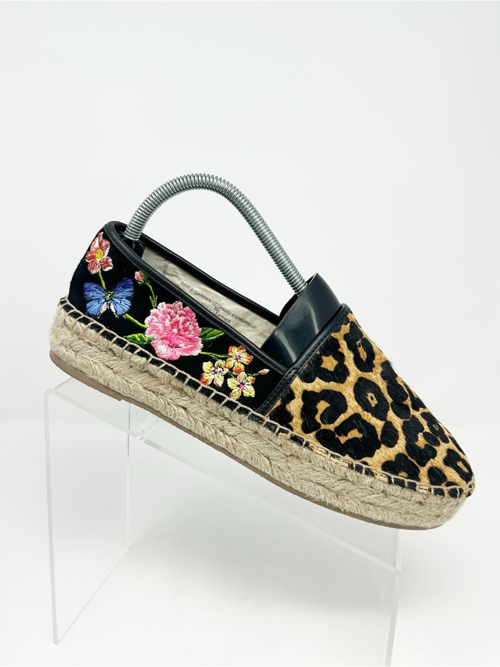 Johnny Was Womens Slip-On Espadrille Flats Multicolor Floral Leopard Boho Size 9